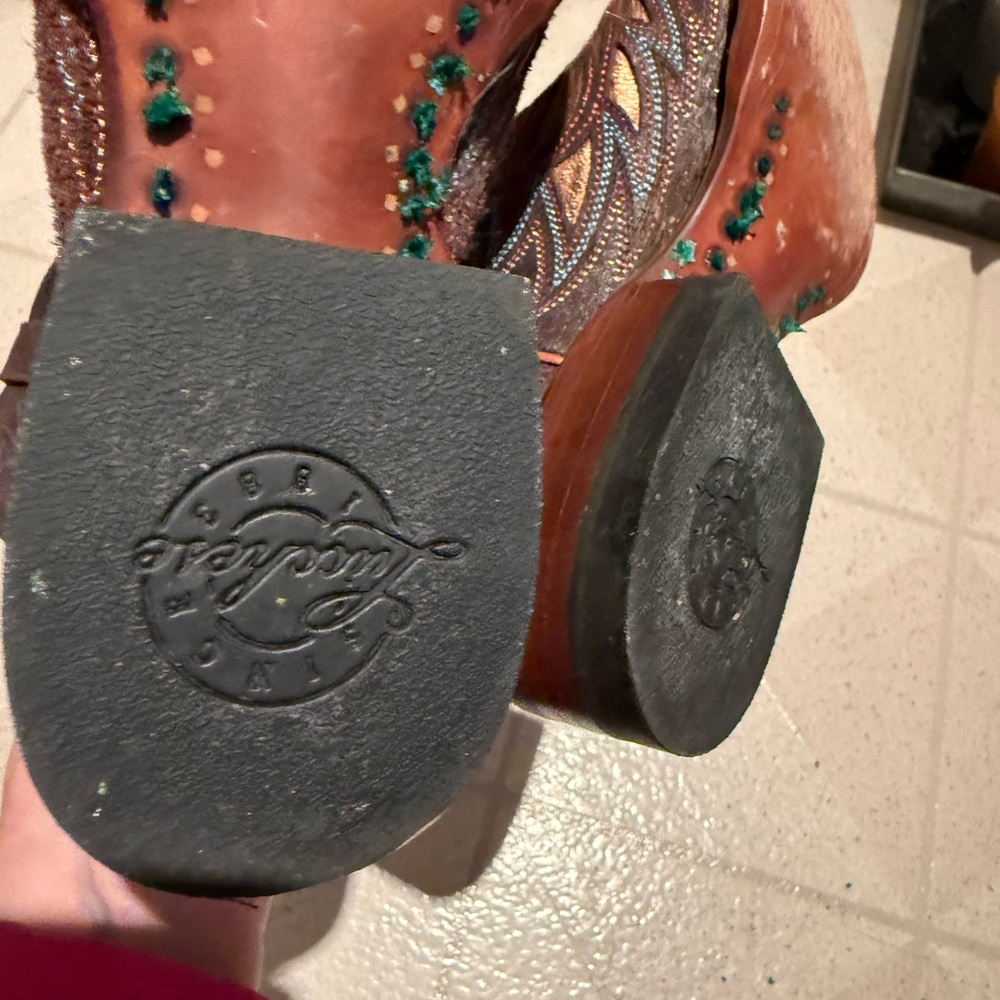 Lucchese Dark Brown Leather Boots - Picture 11 of 16